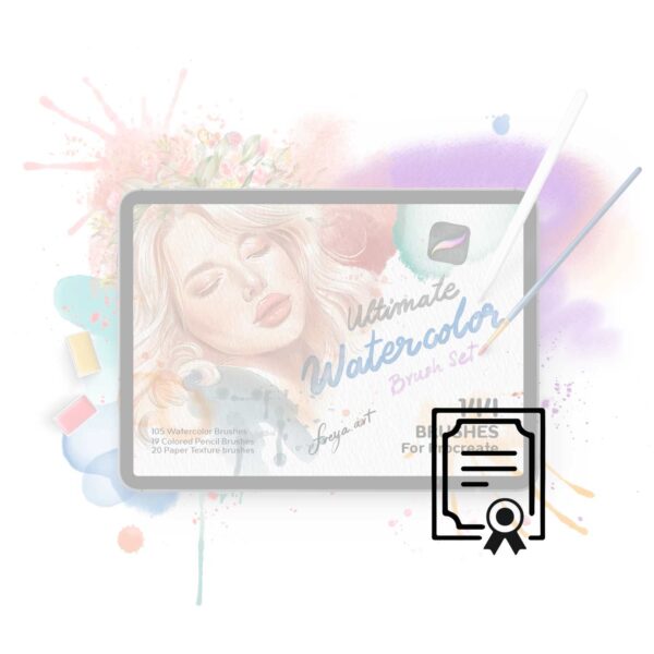 Commercial license for Watercolor Brush set