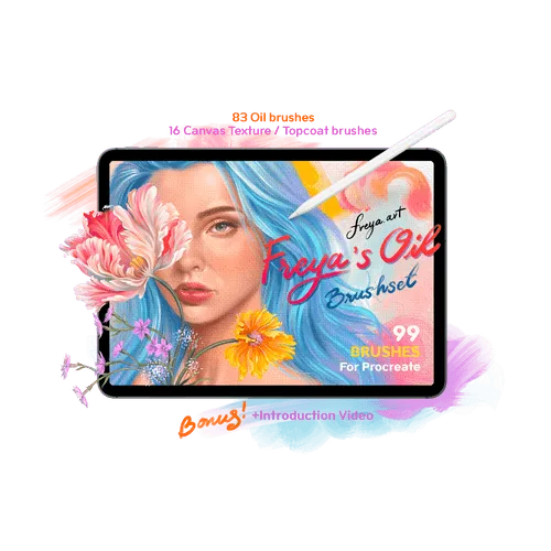 Freya's Oil Brush set