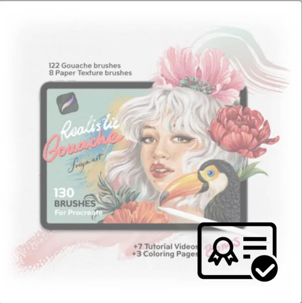 Commercial license for Gouache Brush set