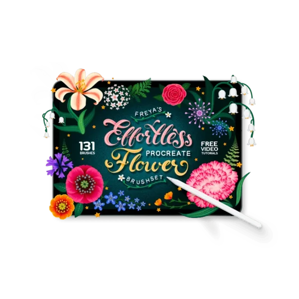 68dd7a53f0bca71a280565f0_Effortless Flower - Hero Image - Landscape-p-800 Freya's Effortless Flower Brushset