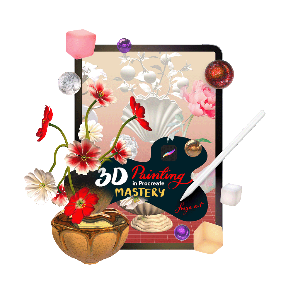 3D painting 2024 -Portrait 3D Painting in Procreate Mastery