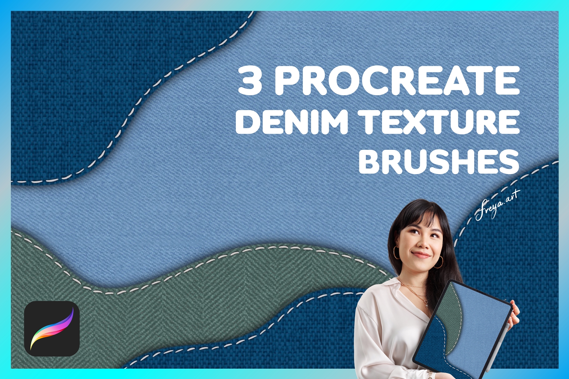 Denim Procreate Brush | 3 Procreate Denim Brushes