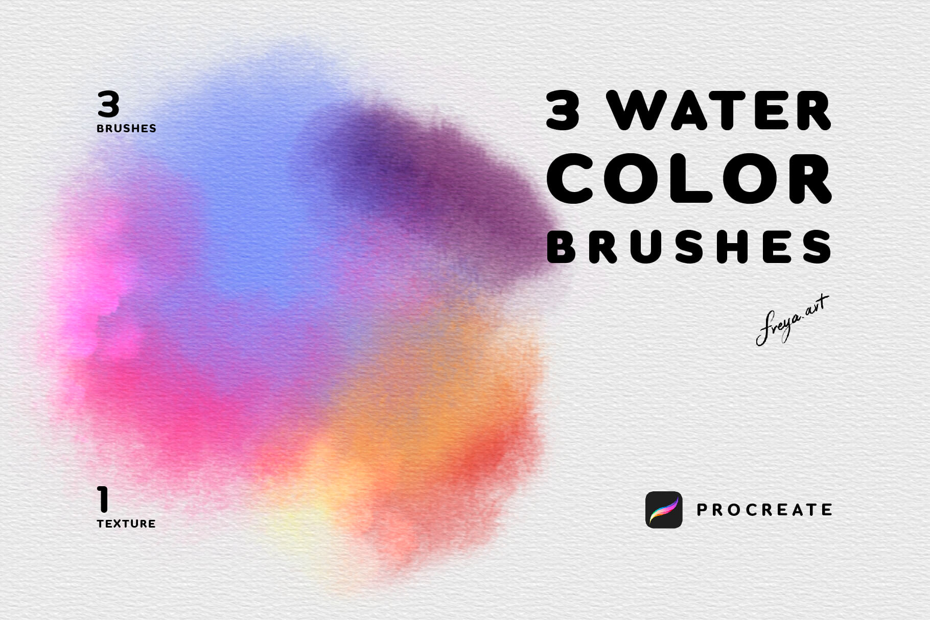 Watercolor Procreate Brushes | 3 Watercolor Brushes For Procreate