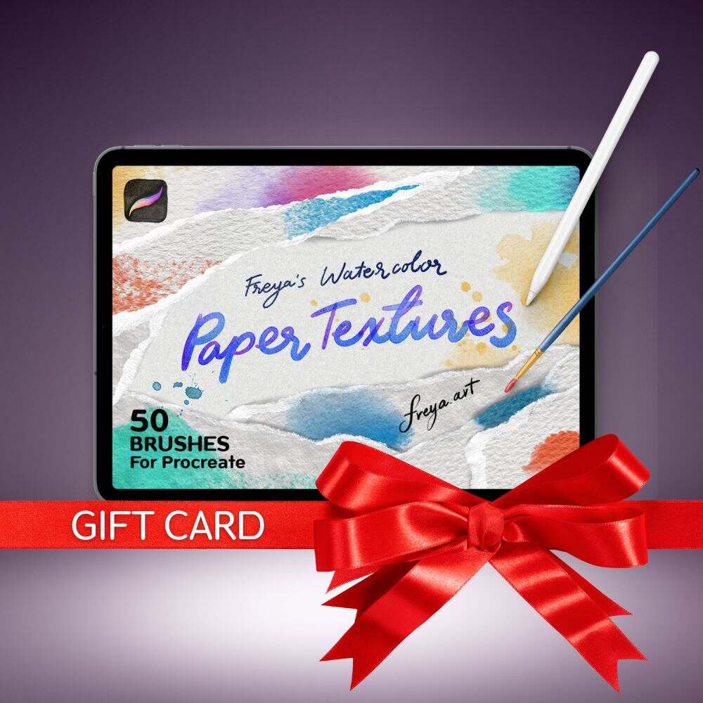 🎁 Buy As A Gift: Freya's Watercolor Paper Texture Brush Set