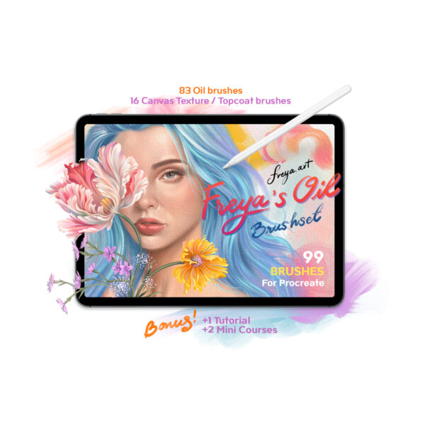 Freya's Oil Brush set