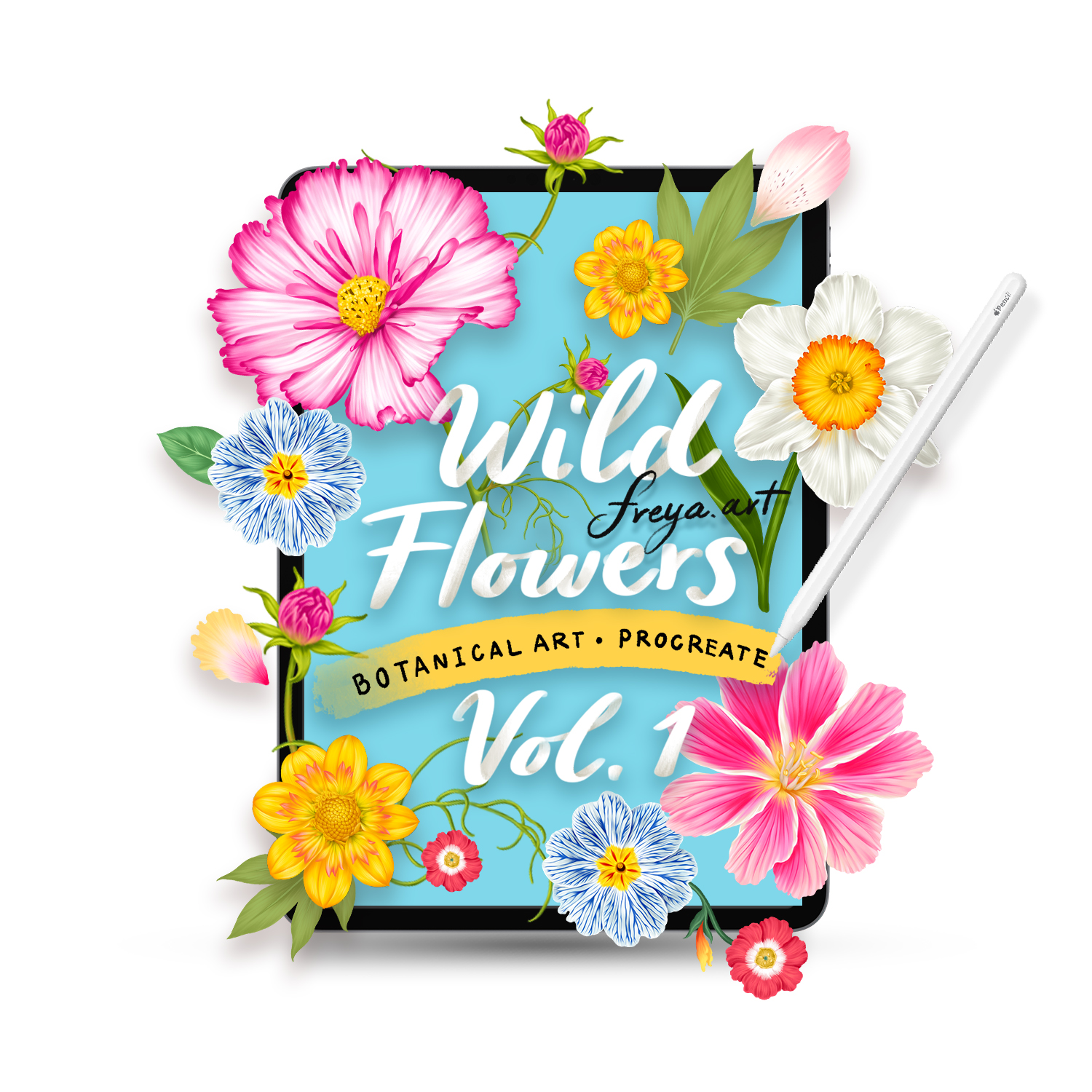 Wild flower Vol.1 Hero_Image Wild Flowers in Procreate - Special offer