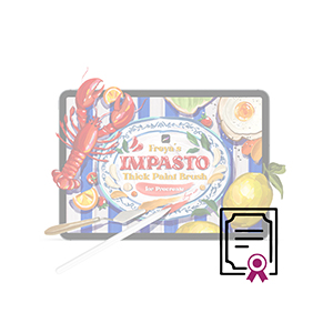 (licensed)Hero Image Impasto - Landsacpe Commercial license for Freya's Impasto - Thick Paint Brush for Procreate