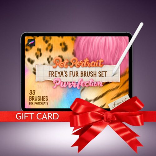 🎁 Buy As A Gift: Freya's Fur Brush Set for Procreate