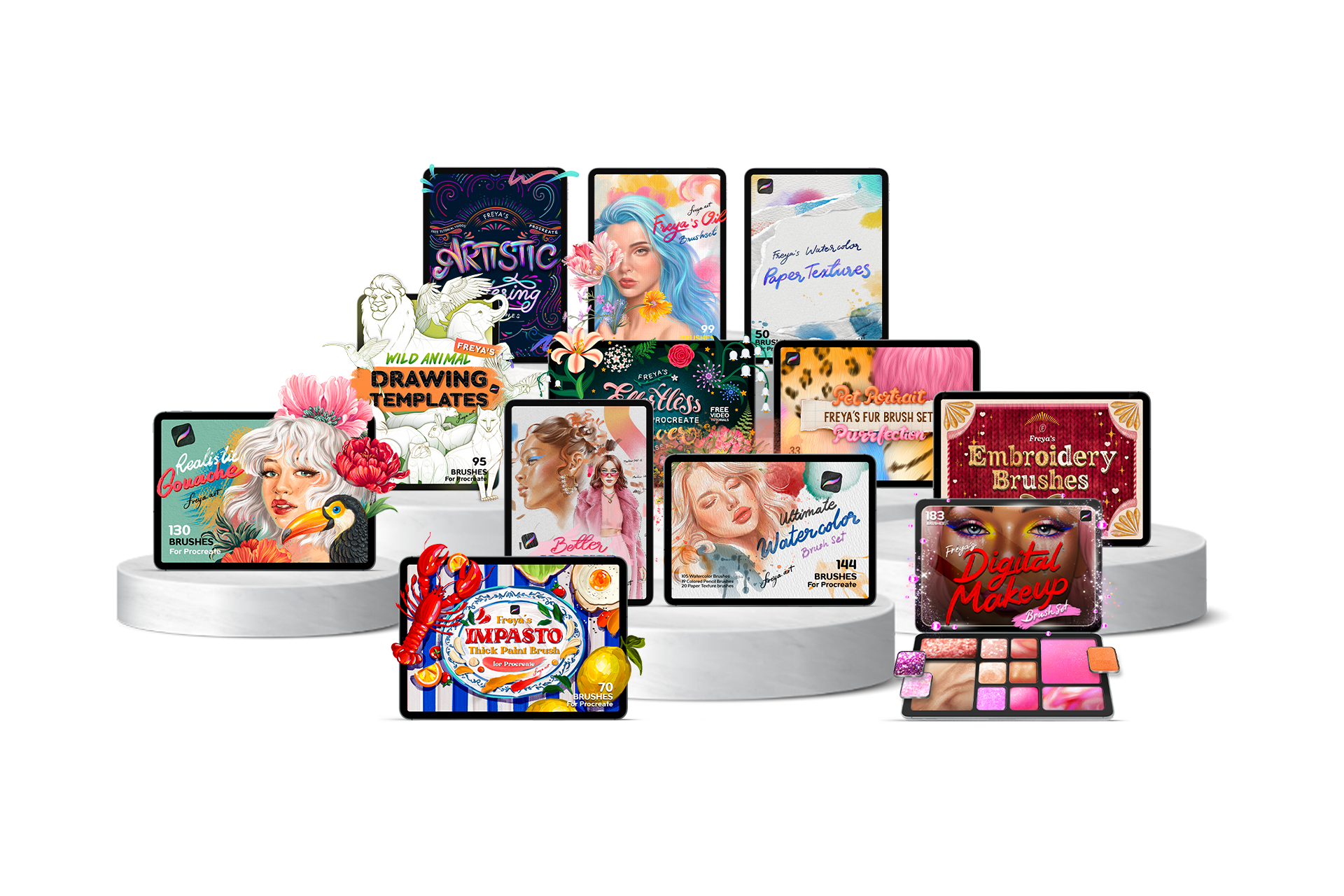 All 1,254 professional brushes across 11 art style sets